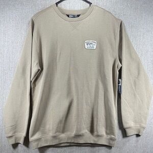 Salty Crew Men's Tan Crafted Crew Fleece Sweatshirt- Stone  M